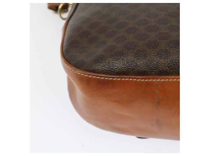 Céline CELINE Macadam Canvas Shoulder Bag PVC Leather Brown Gold Auth 122776 Golden - view 16