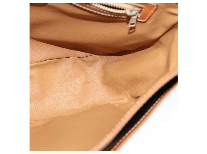 Céline CELINE Macadam Canvas Shoulder Bag PVC Leather Brown Gold Auth 122776 Golden - view 20