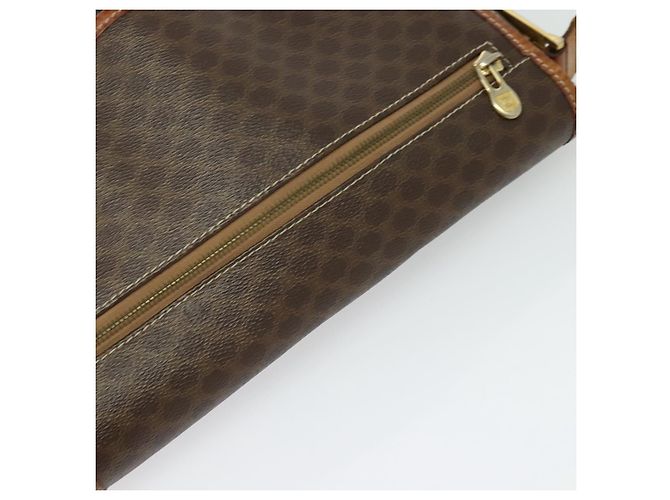 Céline CELINE Macadam Canvas Shoulder Bag PVC Leather Brown Gold Auth 122776 Golden - view 6