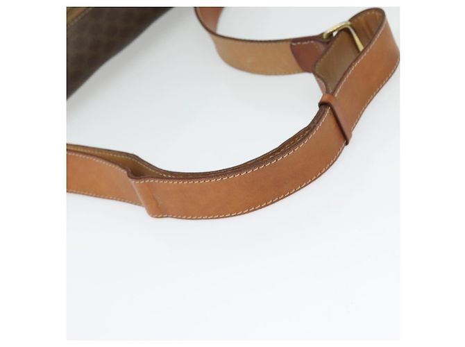 Céline CELINE Macadam Canvas Shoulder Bag PVC Leather Brown Gold Auth 122776 Golden - view 7