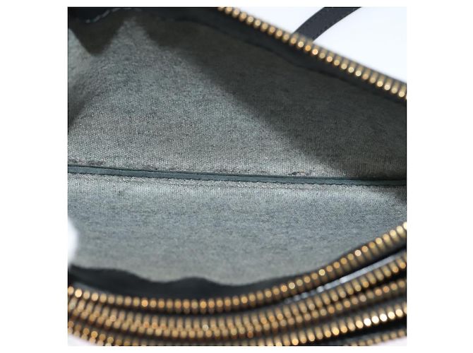 Céline Borsa a spalla CELINE Trio in pelle nera e oro Auth 125093 Nero D'oro - vista 10