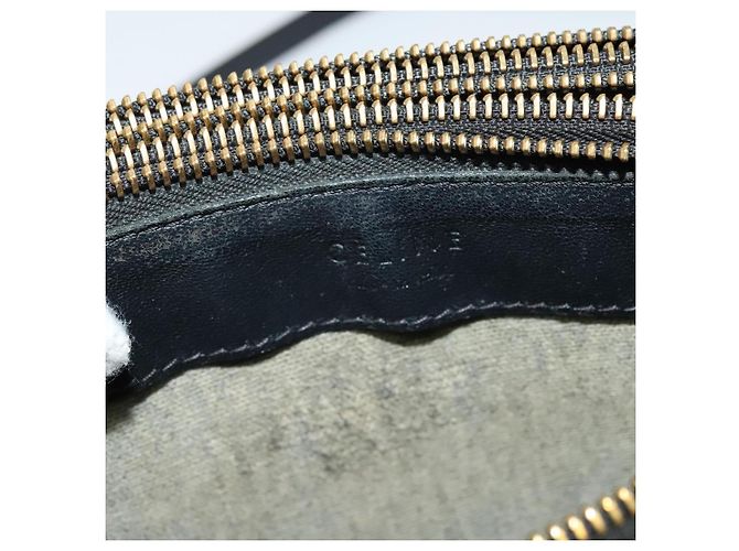 Céline Borsa a spalla CELINE Trio in pelle nera e oro Auth 125093 Nero D'oro - vista 11