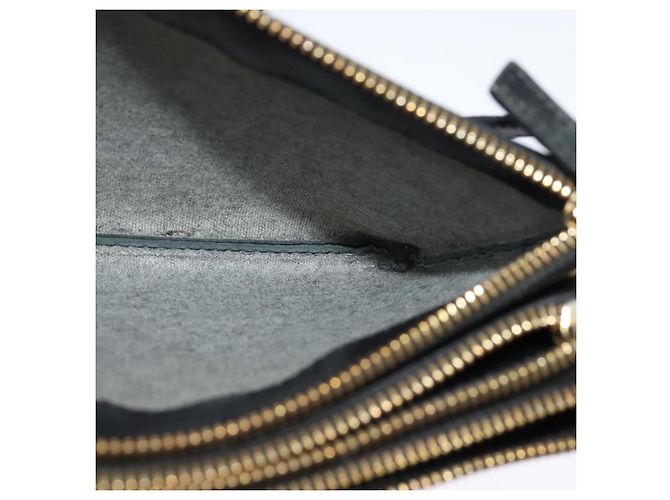 Céline Borsa a spalla CELINE Trio in pelle nera e oro Auth 125093 Nero D'oro - vista 19