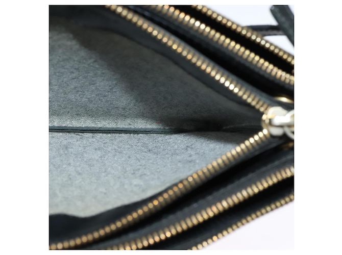 Céline Borsa a spalla CELINE Trio in pelle nera e oro Auth 125093 Nero D'oro - vista 23