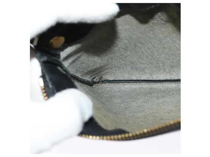 Céline Borsa a spalla CELINE Trio in pelle nera e oro Auth 125093 Nero D'oro - vista 27