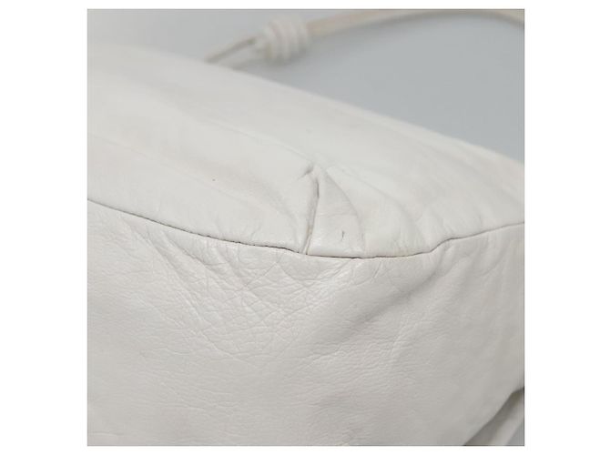 Sac à épaule LOEWE en cuir blanc et or Auth bs25892 Doré - vue 15