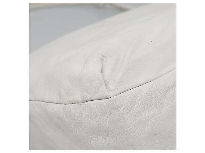 Sac à épaule LOEWE en cuir blanc et or Auth bs25892 Doré - vue 16
