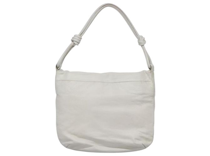 Sac à épaule LOEWE en cuir blanc et or Auth bs25892 Doré - vue 2