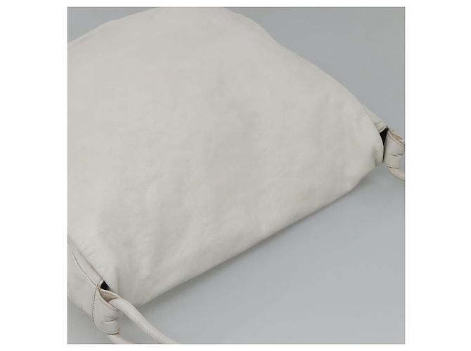 Sac à épaule LOEWE en cuir blanc et or Auth bs25892 Doré - vue 6