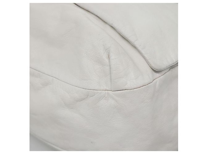 Sac à épaule LOEWE en cuir blanc et or Auth bs25892 Doré - vue 9