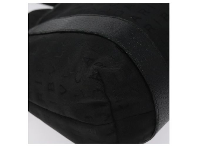Bulgari Borsa a mano BVLGARI Logo Mania in tela nera Auth BA1827 Nero - vista 14