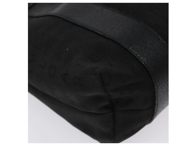 Bulgari Borsa a mano BVLGARI Logo Mania in tela nera Auth BA1827 Nero - vista 16