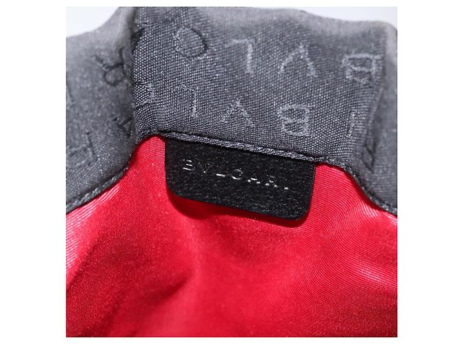 Bulgari Borsa a mano BVLGARI Logo Mania in tela nera Auth BA1827 Nero - vista 18