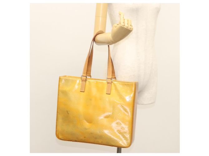 LOUIS VUITTON Monogram Vernis Columbus Tote Bag Grau M91028 LV Auth sw778 - Ansicht 23