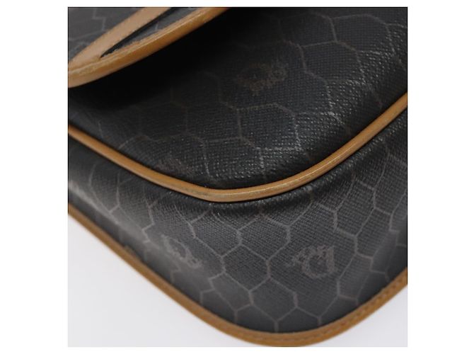 Borsa a spalla in tela a nido d'ape Christian Dior PVC marrone oro Auth BA1926 - vista 15