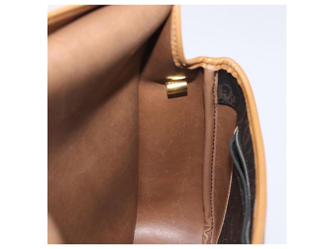 Borsa a spalla in tela a nido d'ape Christian Dior PVC marrone oro Auth BA1926 - vista 19