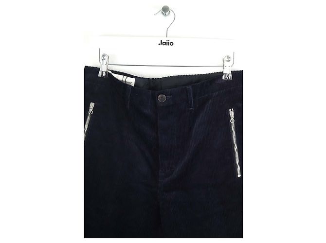 Golden Goose Pantalones rectos de algodón azul - vista 2