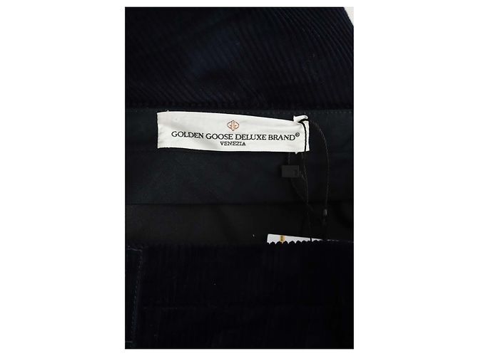 Golden Goose Pantalones rectos de algodón azul - vista 5