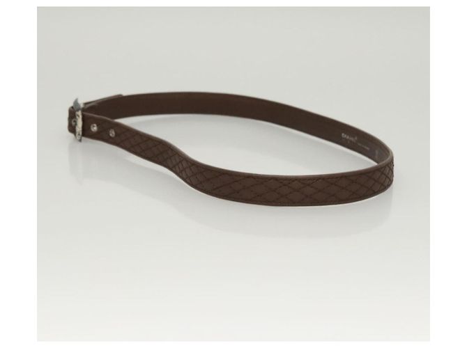 Cinturón CHANEL de cuero 30,7"" marrón CC Auth bs25810 Castaño - vista 4