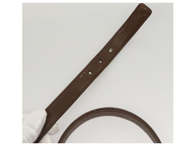 Cinturón CHANEL de cuero 30,7"" marrón CC Auth bs25810 Castaño - vista 9