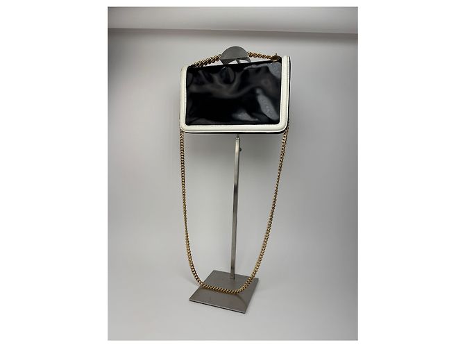 Stella Mc Cartney Vintage Stella McCartney Lackledertasche weiß schwarz - Ansicht 13