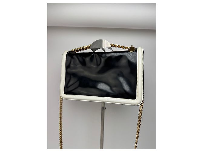 Stella Mc Cartney Vintage Stella McCartney Lackledertasche weiß schwarz - Ansicht 2