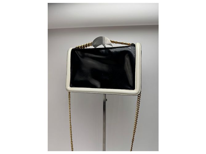 Stella Mc Cartney Vintage Stella McCartney Lackledertasche weiß schwarz - Ansicht 7