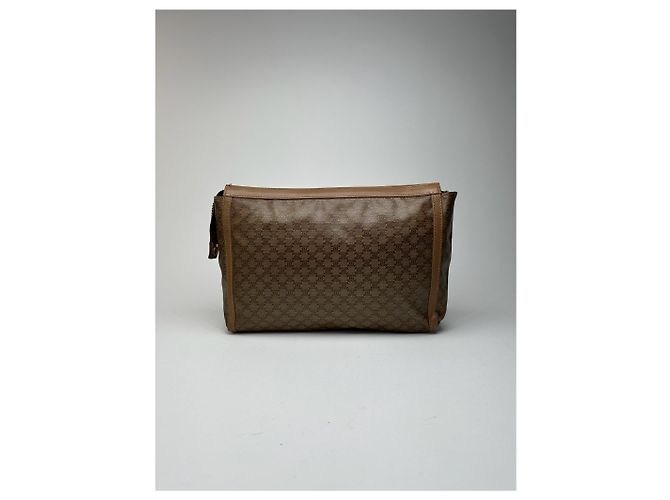 Céline Clutch in pelle vintage Celine Triomphe marrone - vista 2