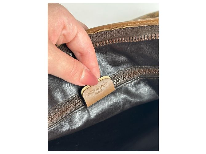 Céline Clutch in pelle vintage Celine Triomphe marrone - vista 7