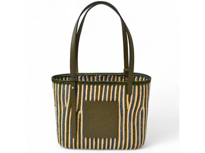 Loewe Khaki Leder Tote Bag - Ansicht 2