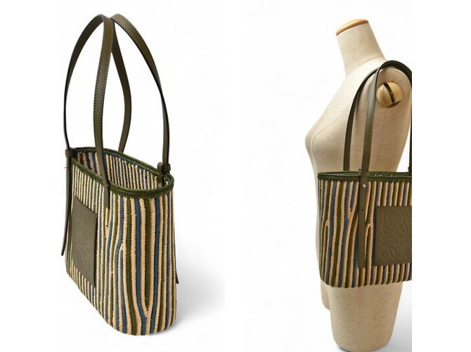 Loewe Khaki Leder Tote Bag - Ansicht 3