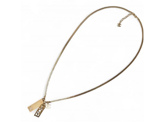 Collana Lunga con Pendente Chanel BOY CHANEL D'oro - vista 3