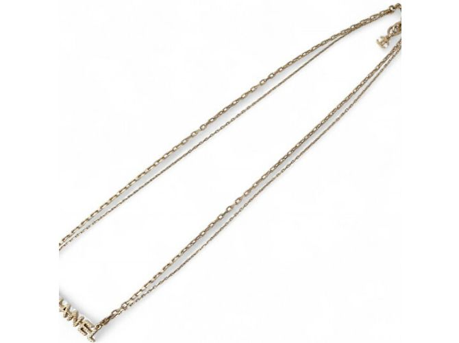 Collier pendentif plaqué or Chanel Doré - vue 3