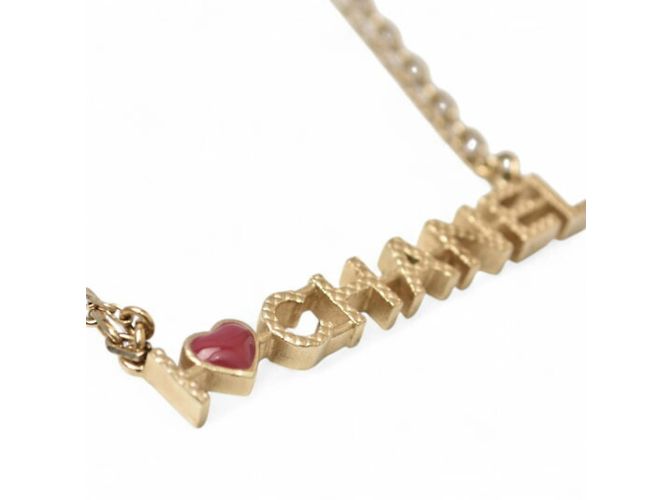 Collier pendentif plaqué or Chanel Doré - vue 5