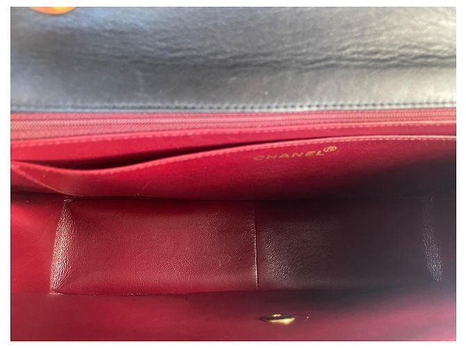 2.55 Chanel Borsa classica Maxi Jumbo in agnello trapuntato nero - vista 15