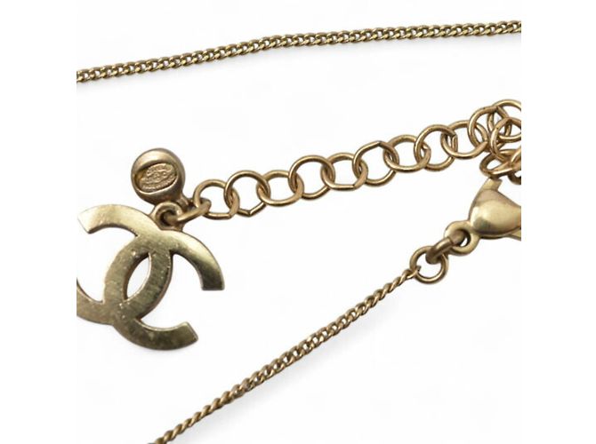 Collana lunga Chanel con motivo a conchiglia in perle Rosa D'oro - vista 7