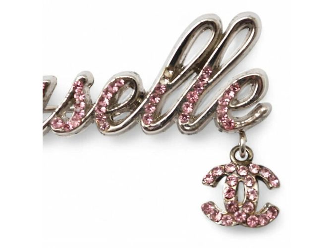 Spilla in strass Chanel Mademoiselle Argento Rosa - vista 5