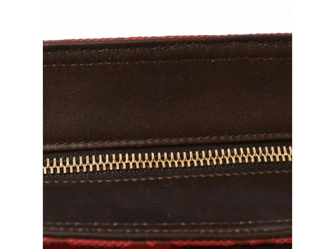 Gucci beschichtete Canvas-Tote-Tasche Rot Bordeaux - Ansicht 11