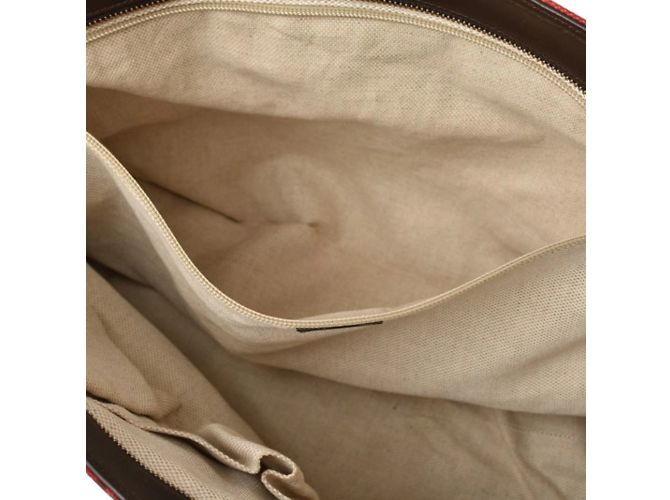 Gucci beschichtete Canvas-Tote-Tasche Rot Bordeaux - Ansicht 13