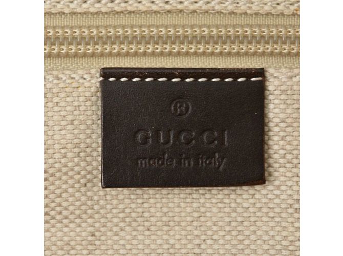 Gucci beschichtete Canvas-Tote-Tasche Rot Bordeaux - Ansicht 15