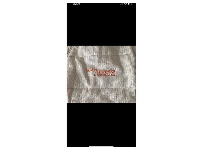 Hermès Saut Hermès Paris Chevron Baumwolljacke Beige - Ansicht 4
