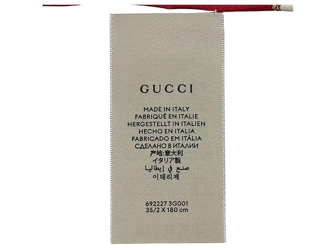 Sciarpa in seta Gucci in beige e rosso - vista 9
