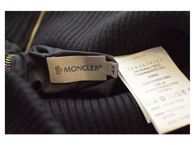 Saia mini de chiffon de nylon preto Moncler NWT com camadas e babados, tamanho cintura elástica 44 - vista 3