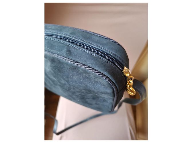 Borsa a spalla Salvatore Ferragamo Vara in pelle blu navy - vista 12