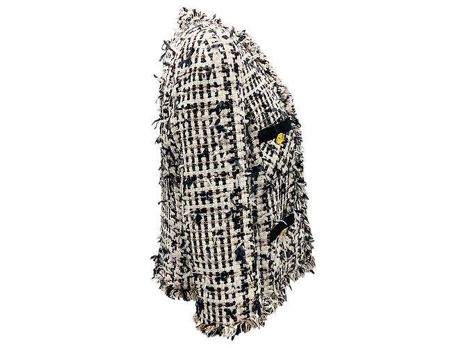 Giacca in tweed Edward Achour bianca / nera Bianco - vista 2