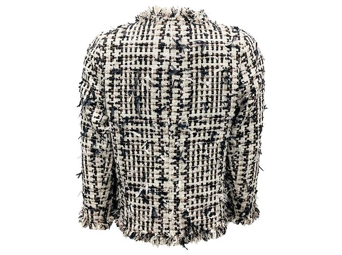 Giacca in tweed Edward Achour bianca / nera Bianco - vista 3