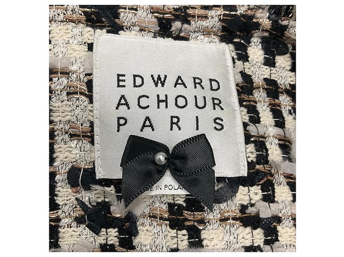 Giacca in tweed Edward Achour bianca / nera Bianco - vista 4