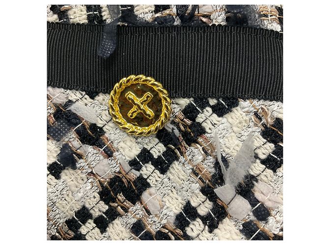 Giacca in tweed Edward Achour bianca / nera Bianco - vista 5
