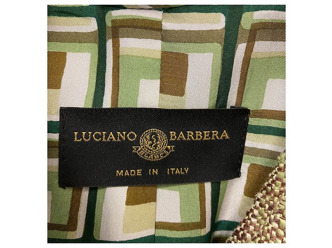 Grüne / braune Tweedjacke Luciano Barbera - Ansicht 4
