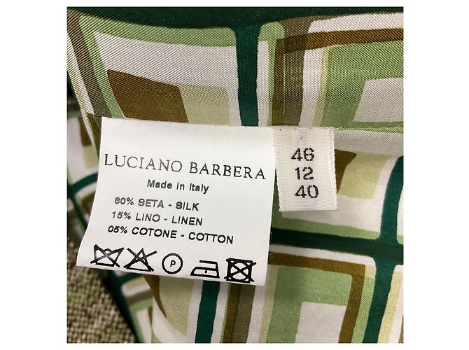 Grüne / braune Tweedjacke Luciano Barbera - Ansicht 5